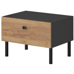 Stoliki nocne (D) DECO dąb craft złoty/antracyt SZYBKA