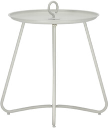 Stolik kawowy Harpin okrągły szary metalowy nowoczesny