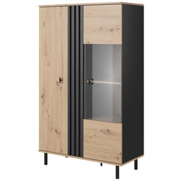 Witryna niska (A) MADIS Dąb artisan / antracyt