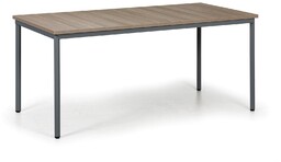 Stół jadalniany TRIVIA, 160x80 cm, ciemnoszara podstawa, dąb