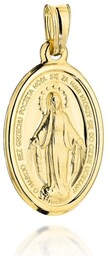 Złoty Medalik Cudowny Duży pr 585
