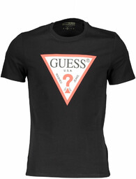 T-SHIRT MĘSKI Z KRÓTKIM RĘKAWEM GUESS JEANS CZARNY