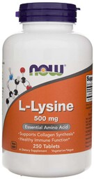 Suplement diety, Now Foods L-Lizyna 500 mg -