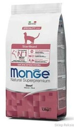 Monge Cat Sterilised Monoprotein karma sucha z wołowiną