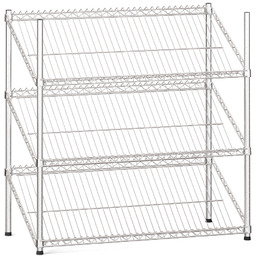 Regał druciany ze skośnymi półkami, 900x900x450 mm, 3