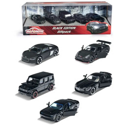 Zestaw 5 Metalowych Aut Black Edition Mercedes Audi