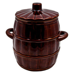 Beczka 3,2 l z pokrywą brąz/krem