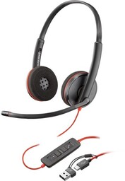 Poly Słuchawki Blackwire 3220 USB-A/C 8X2J9A6 Czarne