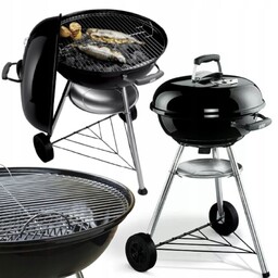 Okrągły Grill Węglowy z pokrywą ogrodowy grill Weber
