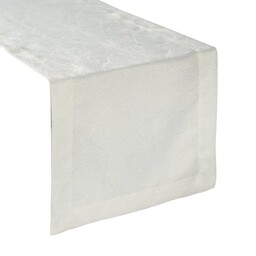 Eurofirany Obrus bieżnik 40x180 Lilian kremowy złoty kwiaty