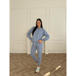 spodnie dresowe blue do bluzy z kapturem