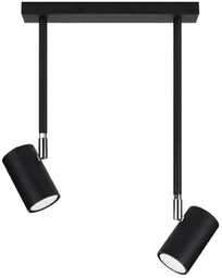 Sollux 2-punktowa lampa sufitowa SL.1075 ruchome reflektorki czarne