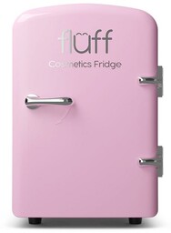 Fluff, lodówka kosmetyczna, różowa, srebrne logo