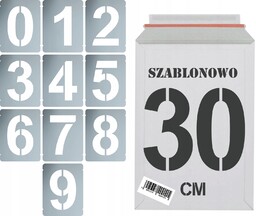 Szablony malarskie wielorazowe Cyfry 30cm zestaw