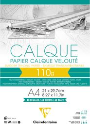 Clairefontaine 975106C  Blok klejony papier kalka, A4