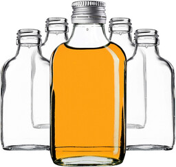 Butelka piersiówka Viane 100ml z srebrną zakrętką 50