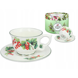 Porcelanowa Filiżanka Babuni Czerwona Porzeczka