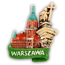 Magnes na lodówkę Warszawa Zamek, ceramiczny