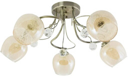 Elem Jadalniana lampa sufitowa 8824/5 21QG kryształki mosiądz