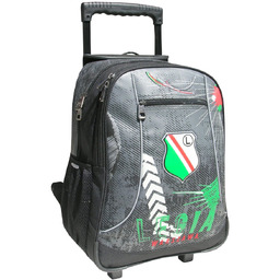 Plecak na kółkach dla chłopca, Legia Warszawa, szary