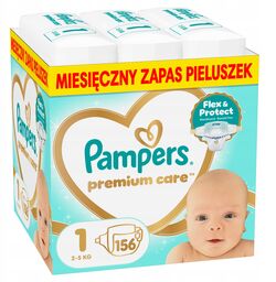 Pampers Premium Care 1 (2-5 kg), pieluchy, 156