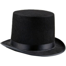 Kapelusz cylinder czarny - 1 szt.
