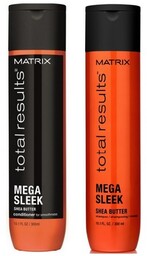 Matrix Mega Sleek, zestaw do wygładzenia włosów, szampon