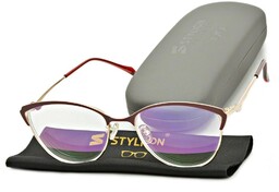 Stylion Damskie kocie okulary zerówki z antyrefleksem ST317A