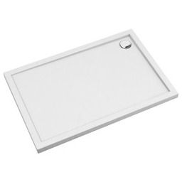 OMNIRES Brodzik prostokątny MERTON 120x70x4,5 biały połysk MERTON70-120-PBP