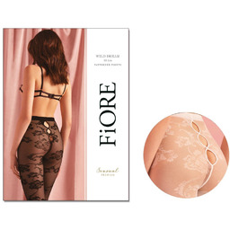 Kwieciste Rajstopy Z Dziurką Wild Dream White 2