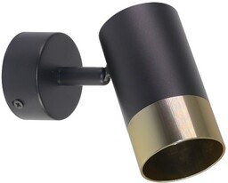 Lampa kinkiet TOBI czarny/złoty Candellux 91-27412