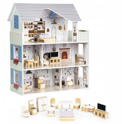 Domek dla lalek z meblami Rezydencja Emma Ecotoys