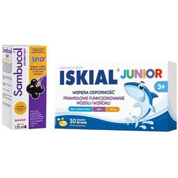 Zestaw Sambucol Junior, 120ml + Iskial Junior kapsułki