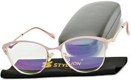 Stylion Damskie kocie okulary zerówki z antyrefleksem ST317C