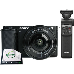 Sony ZV-E10 + 16-50mm f/3.5-5.6 OSS + uchwyt