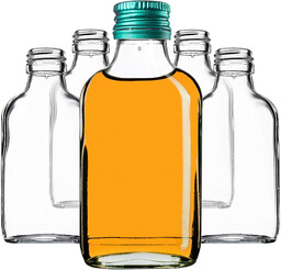 Butelka piersiówka Viane 100ml z zieloną zakrętką 10