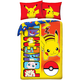 Pościel Bawełniana 140 X 200 CM Pokemon Pikachu