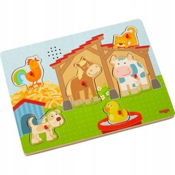 Puzzle Haba 6 elementów Farma dźwiękowe HB303179 Dźwięk