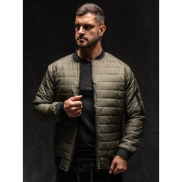 Khaki przejściowa kurtka męska pikowana bomberka Denley MY-02A1
