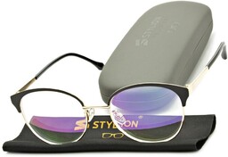 Stylion Damskie kocie okulary zerówki z antyrefleksem ST318B