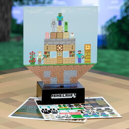Lampka Zbuduj Poziom z naklejkami Minecraft