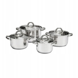 Komplet garnków ze stali nierdzewnej Berry 8-eleme