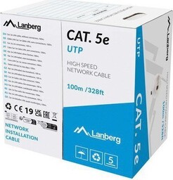 Lanberg kabel LAN UTP kat.5E 100m drut CU