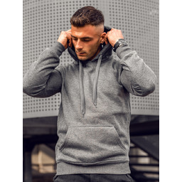 Bluza męska kangurka z kapturem antracytowa Denley MB001A