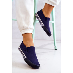 Damskie Tenisówki Slip-on Big Star HH274011 Granatowe-37