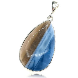 Opal Niebieski Piękny Wisiorek Srebro Unikat