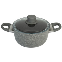 BALLARINI Garnek Murano z pokrywką granitowy 20 cm