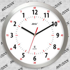 Anty-zegar ścienny aluminiowy #S2L/ 30cm