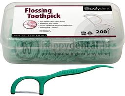 POLYDENT Flossing Toothpick 200szt. - nicio-wykałaczki do bezpiecznego