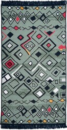 Dywan dwustronny Kilim Gold boho granatowo-zielony